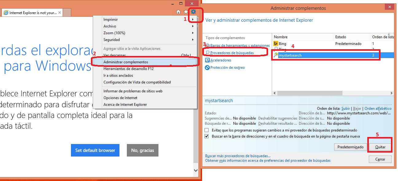 eliminar mystartsearch explorer 2
