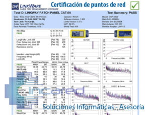 Certificación de punto de RED CAT6